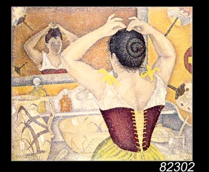 Woman at Her Toilette Wearing a Purple Corset, 1893